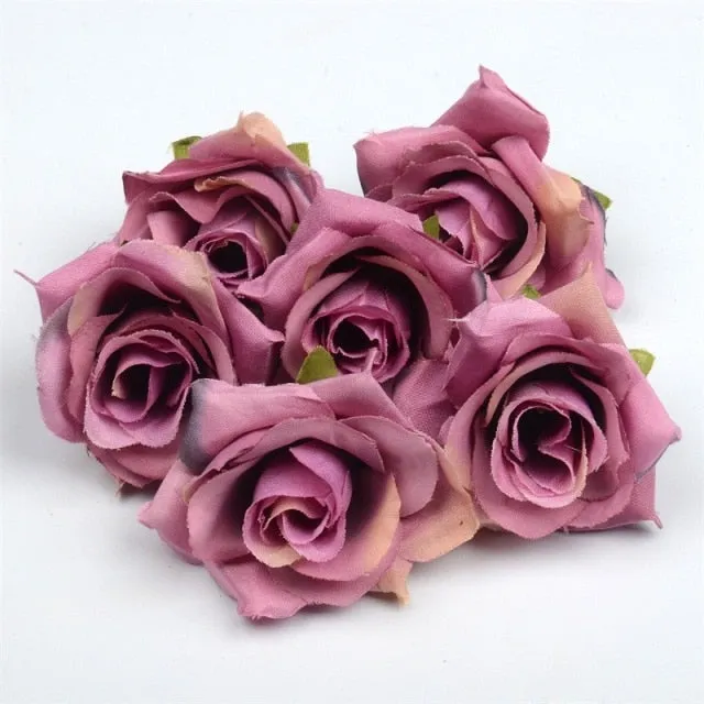 artificial flower 4cm silk rose flower head