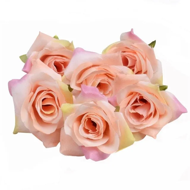 artificial flower 4cm silk rose flower head