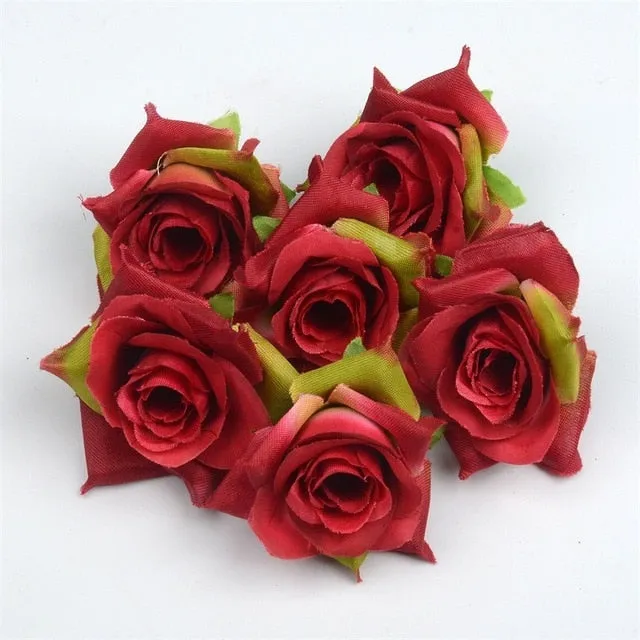 artificial flower 4cm silk rose flower head