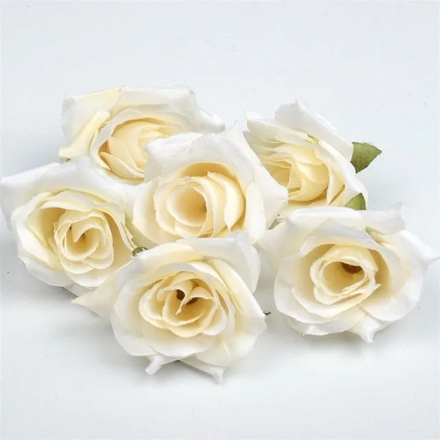 artificial flower 4cm silk rose flower head