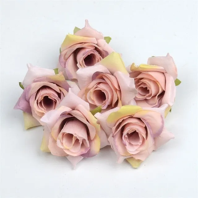 artificial flower 4cm silk rose flower head