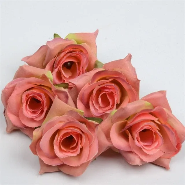 artificial flower 4cm silk rose flower head