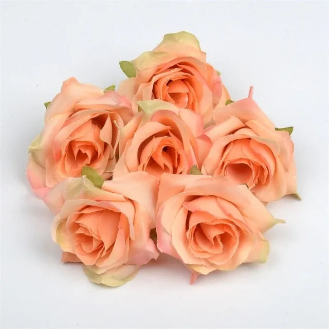 artificial flower 4cm silk rose flower head