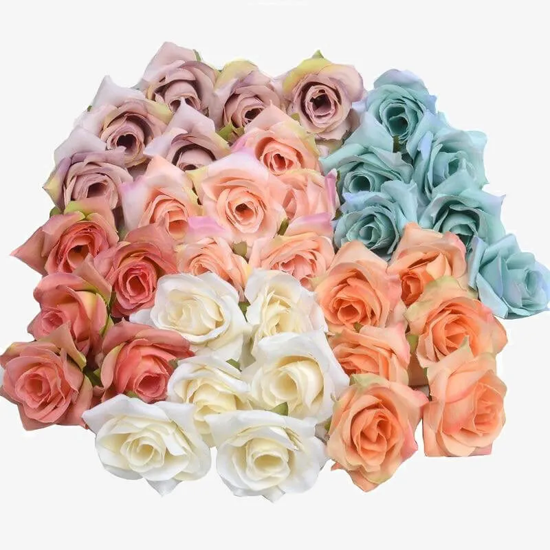 artificial flower 4cm silk rose flower head