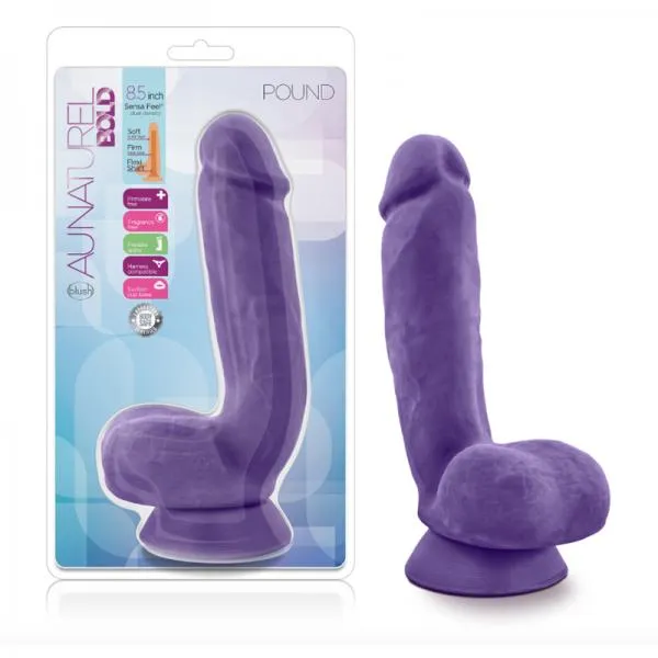 Au Natural Bold Pound 8.5 inches Dildo Purple