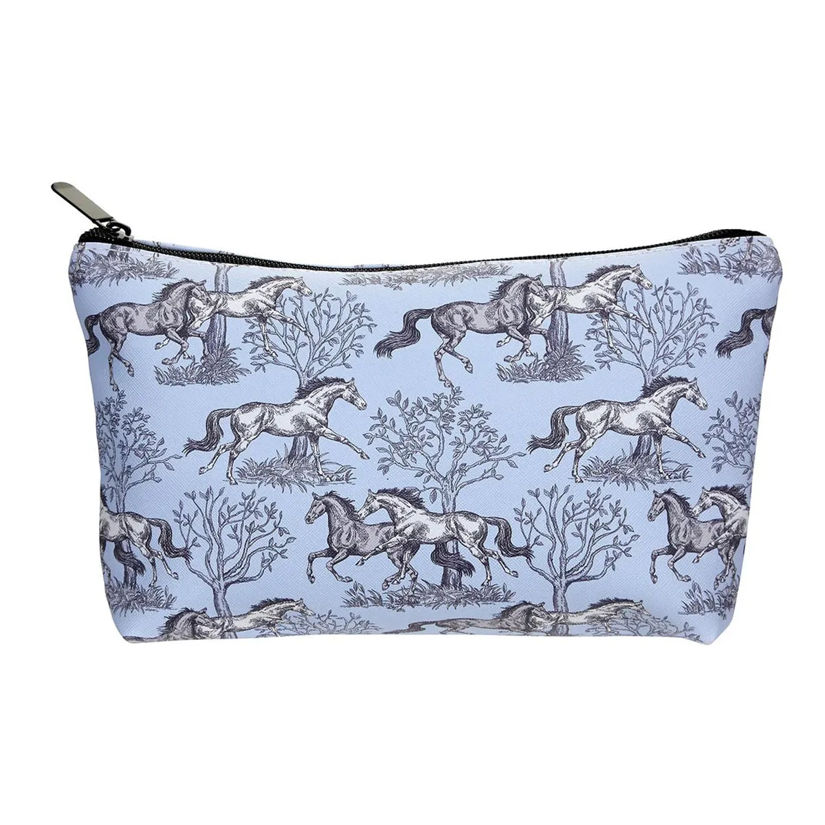 AWST Int'l "Lila" Blue Toile Cosmetic Bag