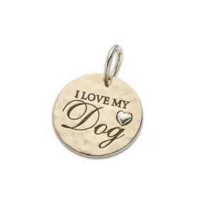 Bronze and Silver I Love My Dog Charm 4103