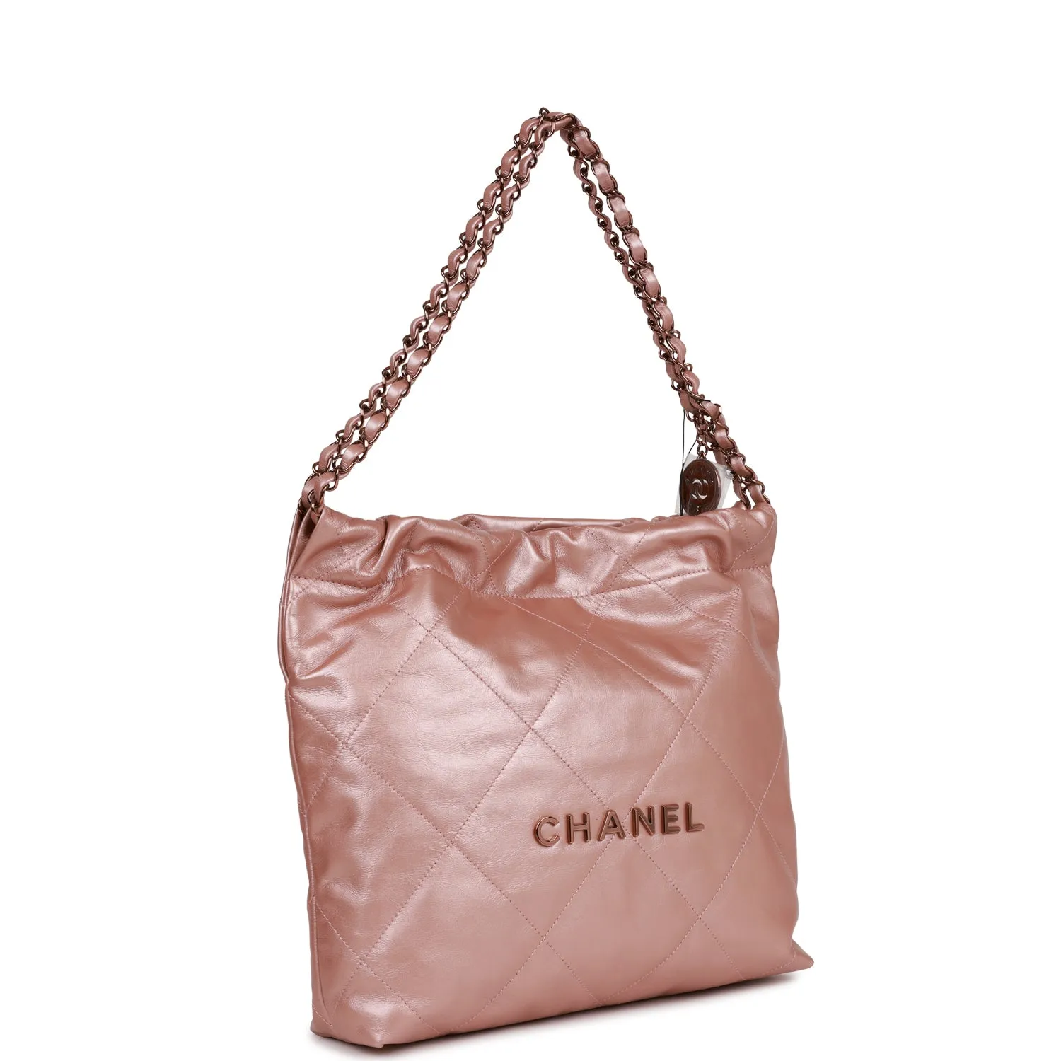 Chanel Small 22 Bag Copper Calfskin Rose Gold Hardware