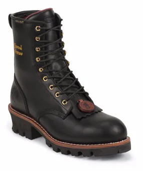 Chippewa Women's 8" Black Insulated Waterproof Steel Toe Logger Boots