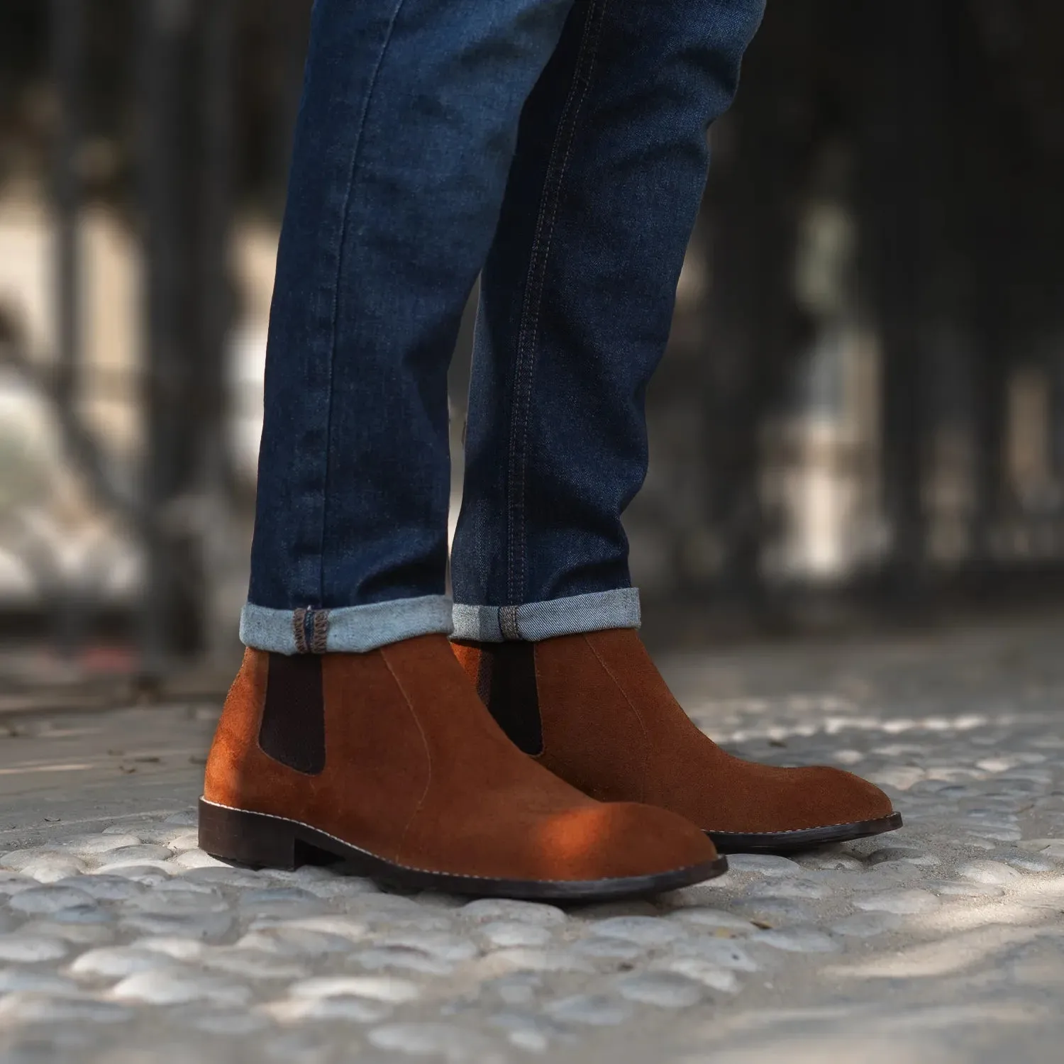 Clarkson Chelsea Brown Suede Leather Boots