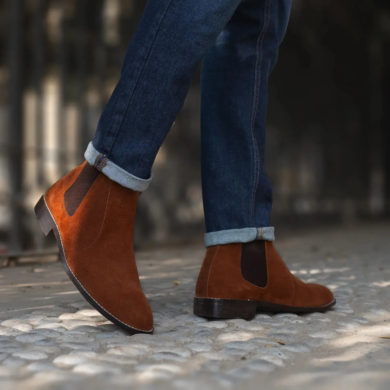 Clarkson Chelsea Brown Suede Leather Boots