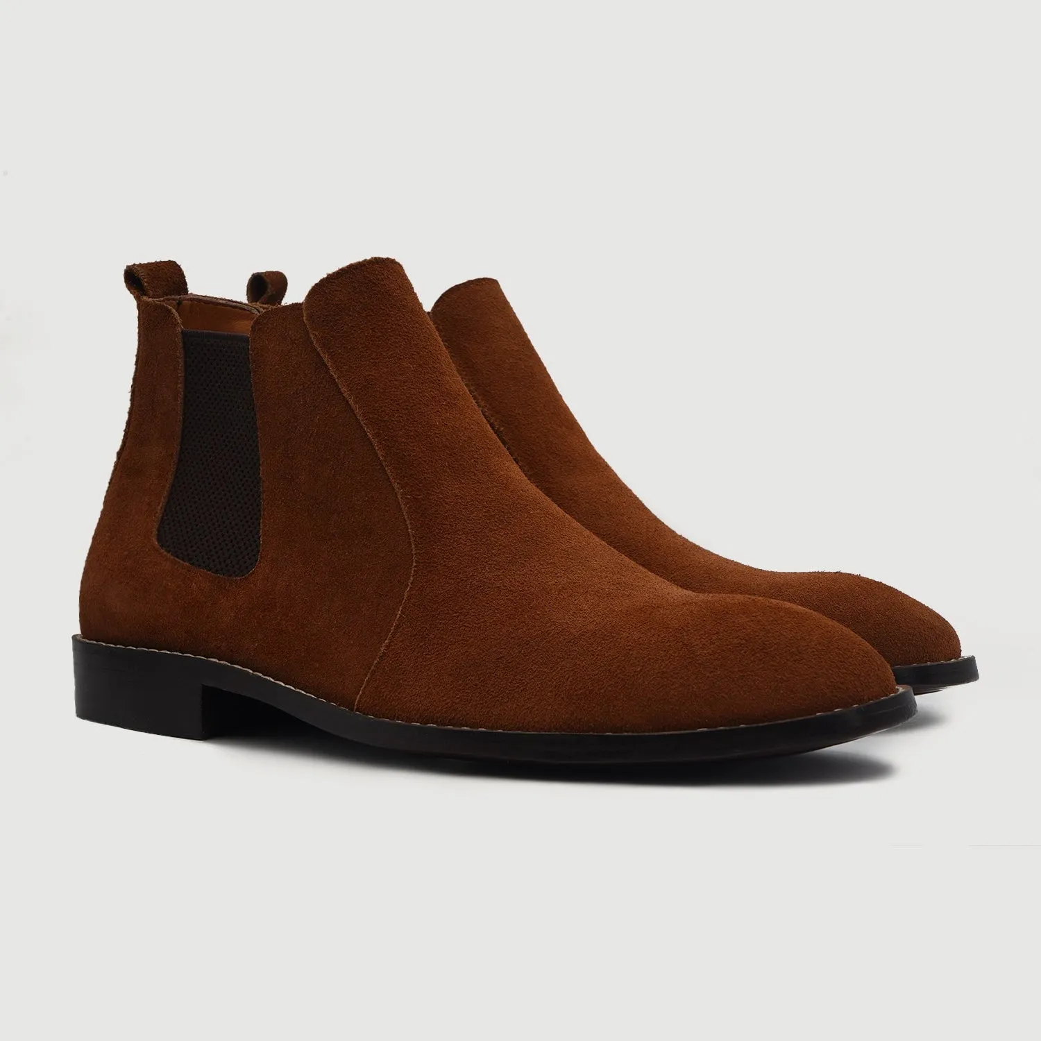 Clarkson Chelsea Brown Suede Leather Boots