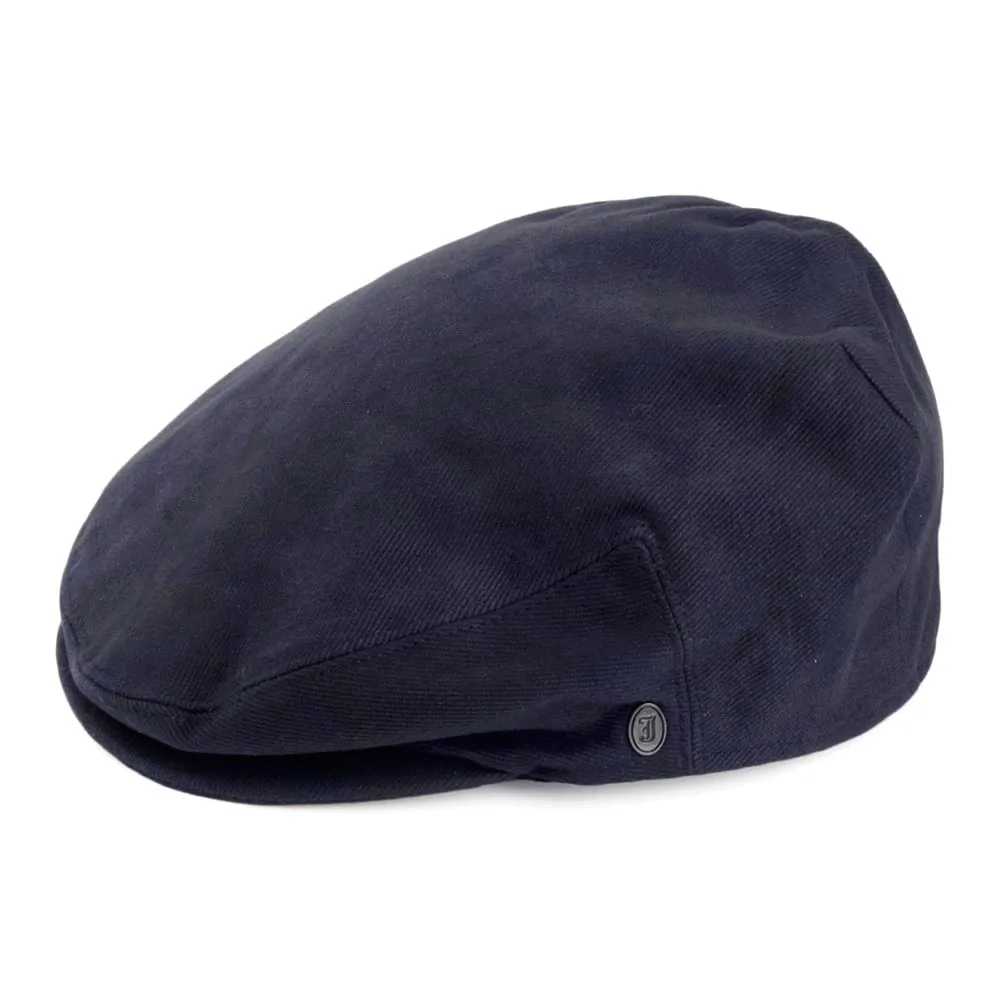 Cotton Flat Cap - Navy Blue