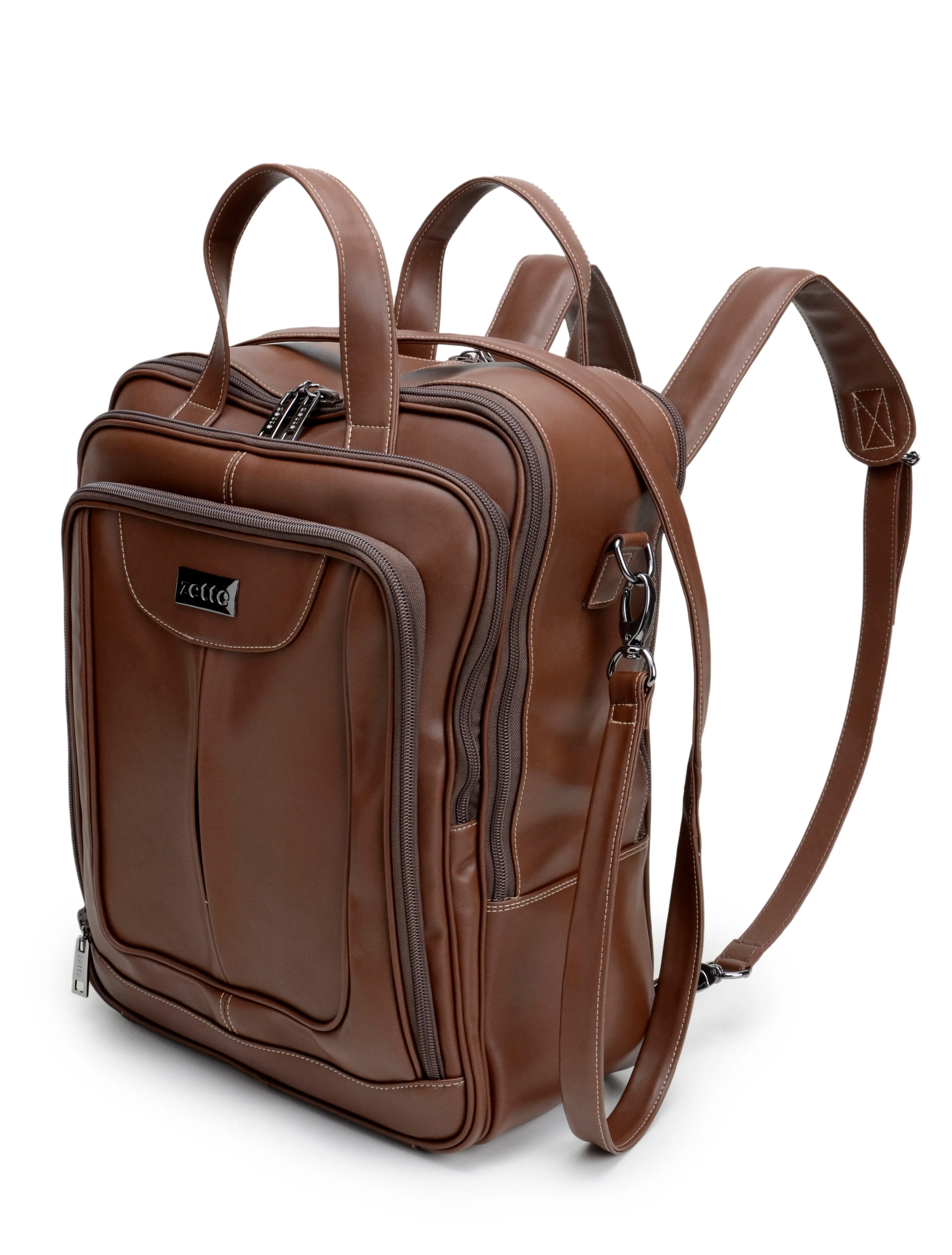 'Fitzroy' unisex backpack by Zette - cognac