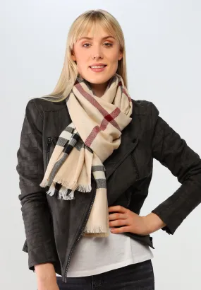 FRAAS Plaid Lightweight Wrap Scarf