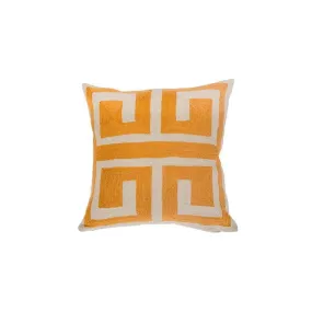 Handmade Amber Greek Key Cushion Cover - Set of 2