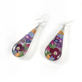 Natural Flowers Resin Earrings