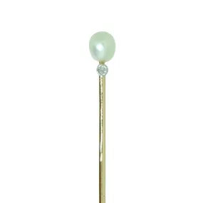 Pearl & Diamond Tie Pin