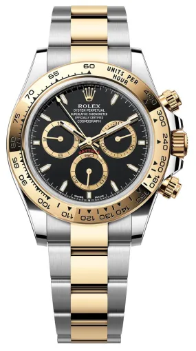 Rolex Daytona Yellow Gold and Steel Daytona Black Index Dial - Oyster Bracelet 126503