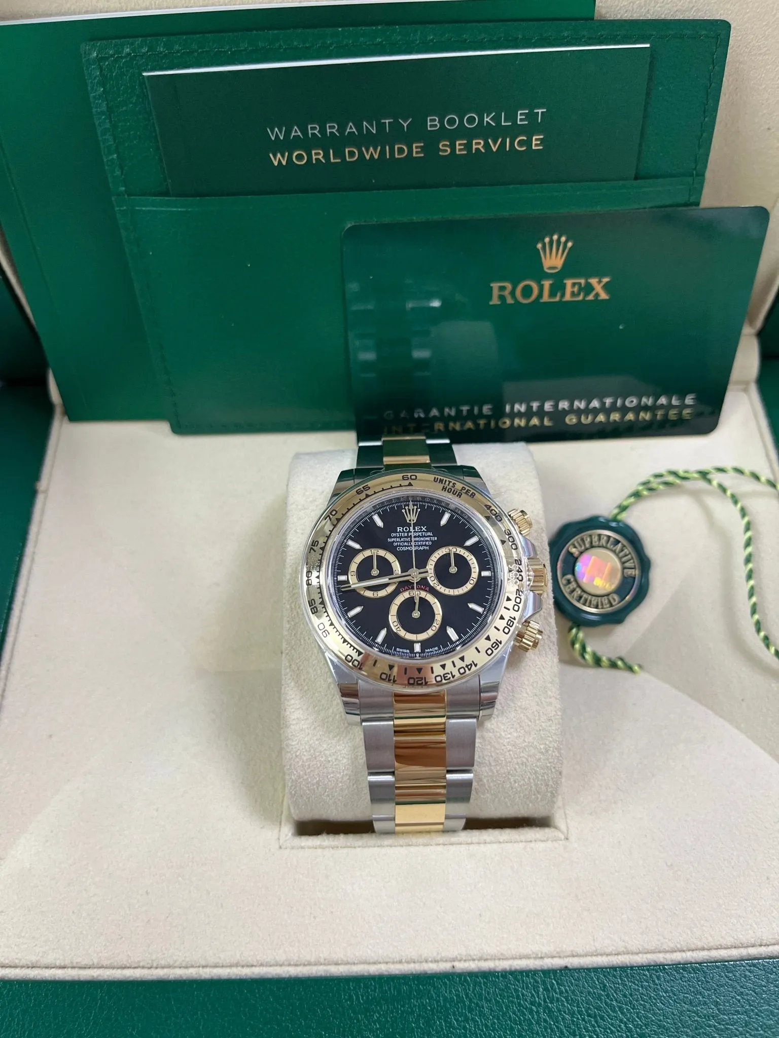 Rolex Daytona Yellow Gold and Steel Daytona Black Index Dial - Oyster Bracelet 126503