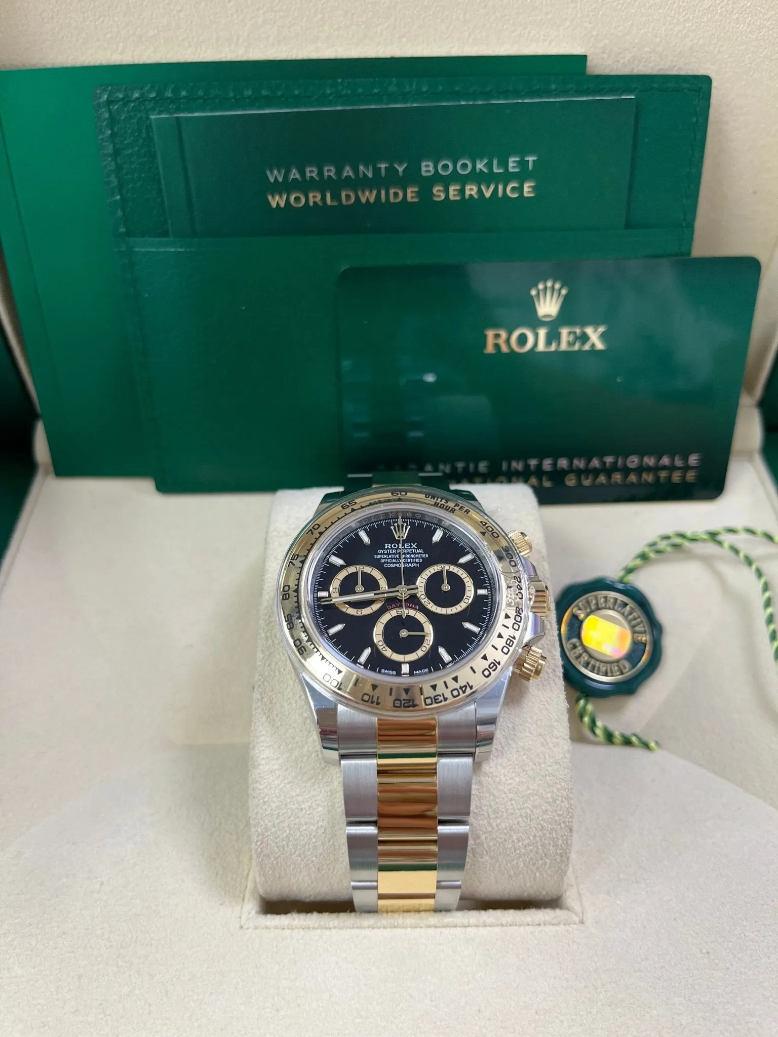 Rolex Daytona Yellow Gold and Steel Daytona Black Index Dial - Oyster Bracelet 126503