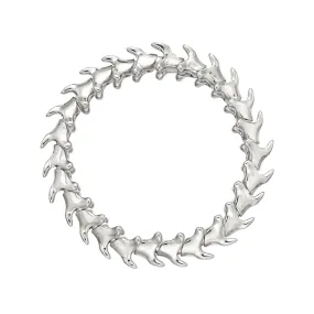 Serpent's Trace Wide Bracelet - Silver