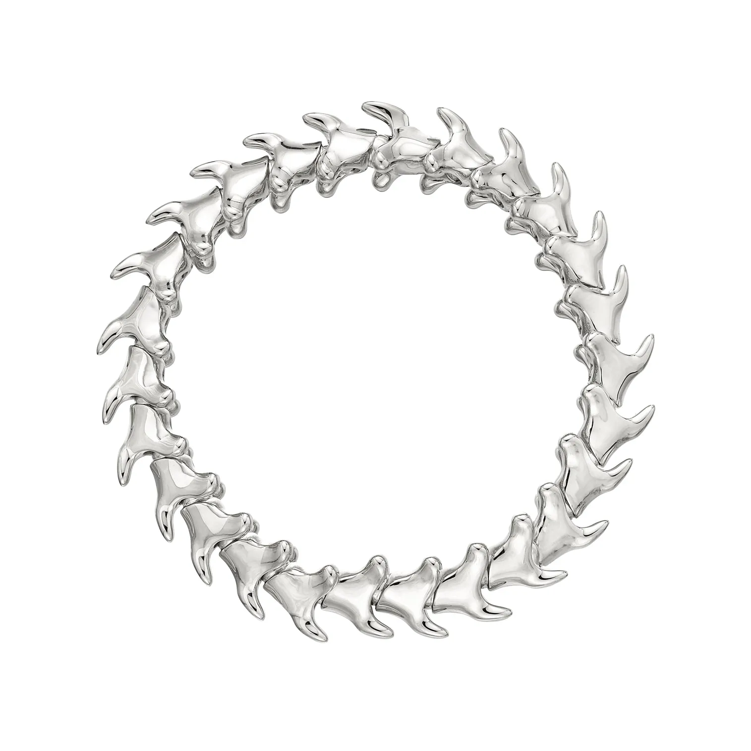 Serpent's Trace Wide Bracelet - Silver