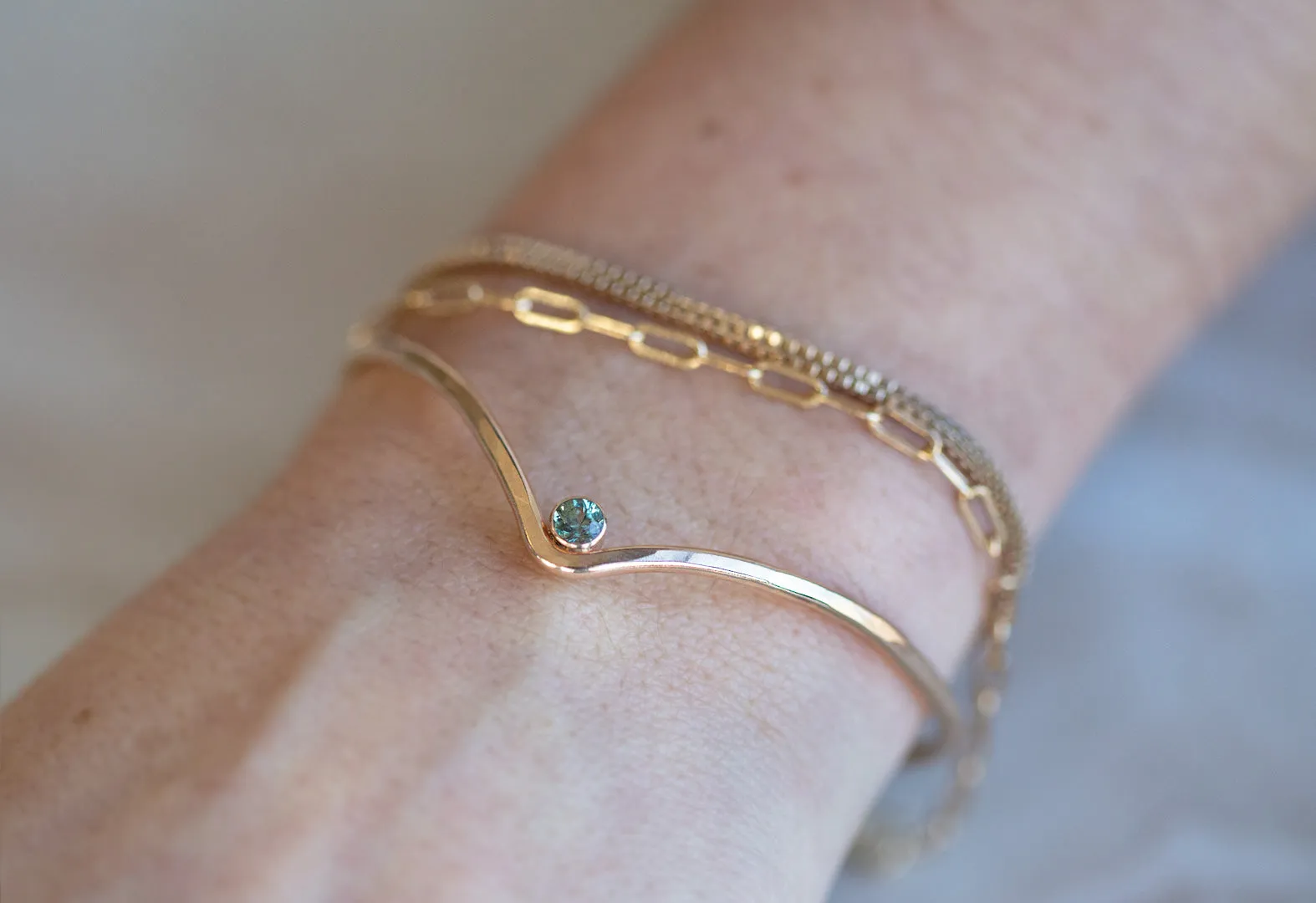 The Montana Sapphire Peak Cuff Bracelet