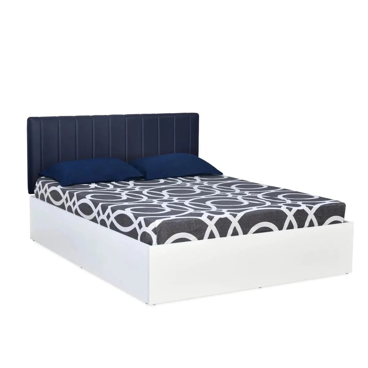 Uniline Plus Upholstered Bed with Storage In PU Polish