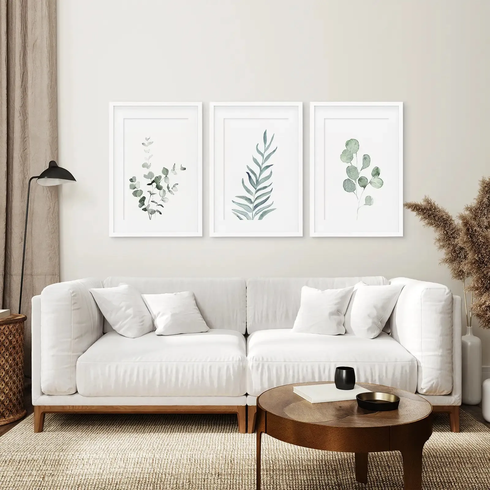 Watercolor Botanical Set of 3 Prints Wall Decor