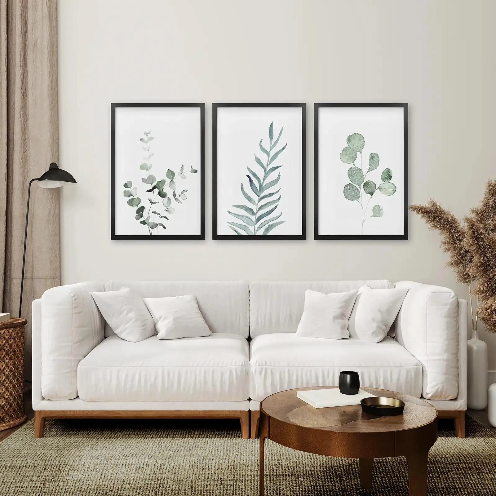 Watercolor Botanical Set of 3 Prints Wall Decor